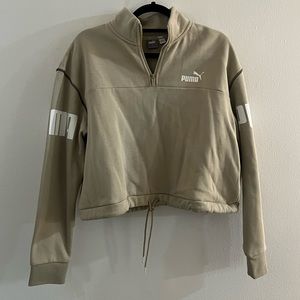 Puma cropped quarter zip